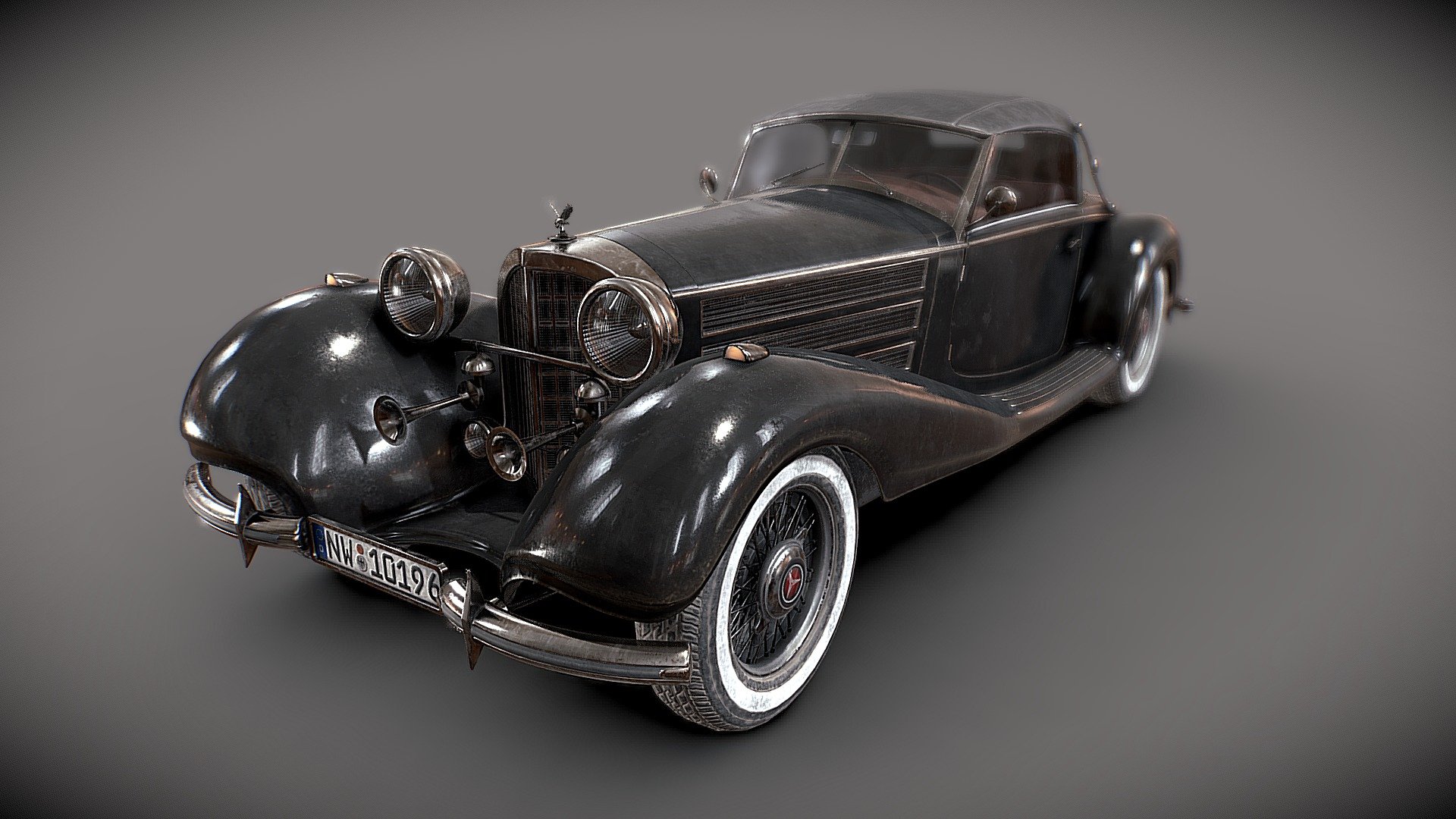 [ LIMITED TIME PRICE DISCOUNT ! ]

Based on several vintage 1930's and 40's vehicle reference.

Has interior. Most parts can be subdivided in your 3D application.

Real size scale, 3 colors: White (Cream roof), Blue (Cream roof), Black.

Avg tex density: 10.3 px/cm / 1038.3 px/m (4k resolution).
4k textures. For 8k please let me know.
3 Texture sets.

Some renders made to showcase the model. http:///www.arstation.com/estrolapak





 - [GameReady] 1930's Vintage Cabriolet Vehicle - Buy Royalty Free 3D model by hastarot (@estrolapak) 3d model