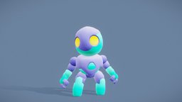 Robot Characters cute, evolution, enemy, magical, mobile-ready, character, cartoon, 3d, lowpoly, sci-fi, stylized, monster, animated, fantasy, robot, rigged