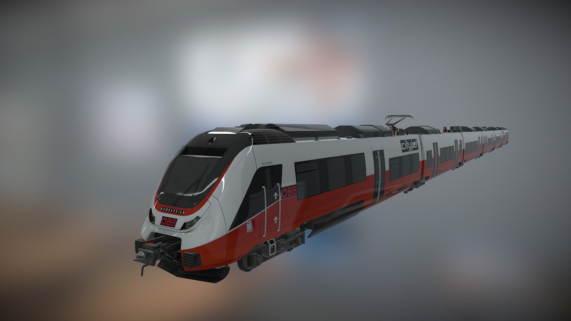 Metro Train Railway - Metro Train Railway - 3D model by 3d-world99 3d model