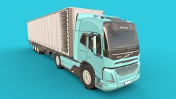 2022 Volvo FM Electrick Truck truck, trucks, textures, obj, volvo, fbx, max, lorry, vehicle-military, vehicles-cars, 2021, low-poly, 3d, vehicle, car, truckpack