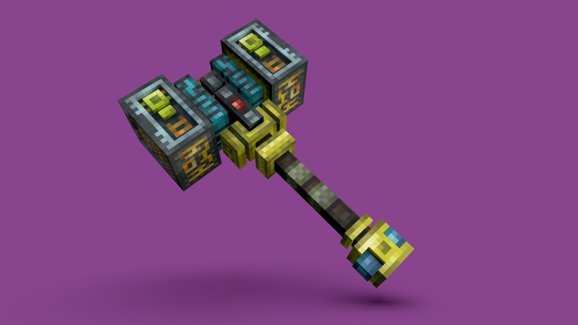 Bliss hammer made with blockbench - Bliss Hammer - 3D model by Wacky (@wackyblocks) 3d model