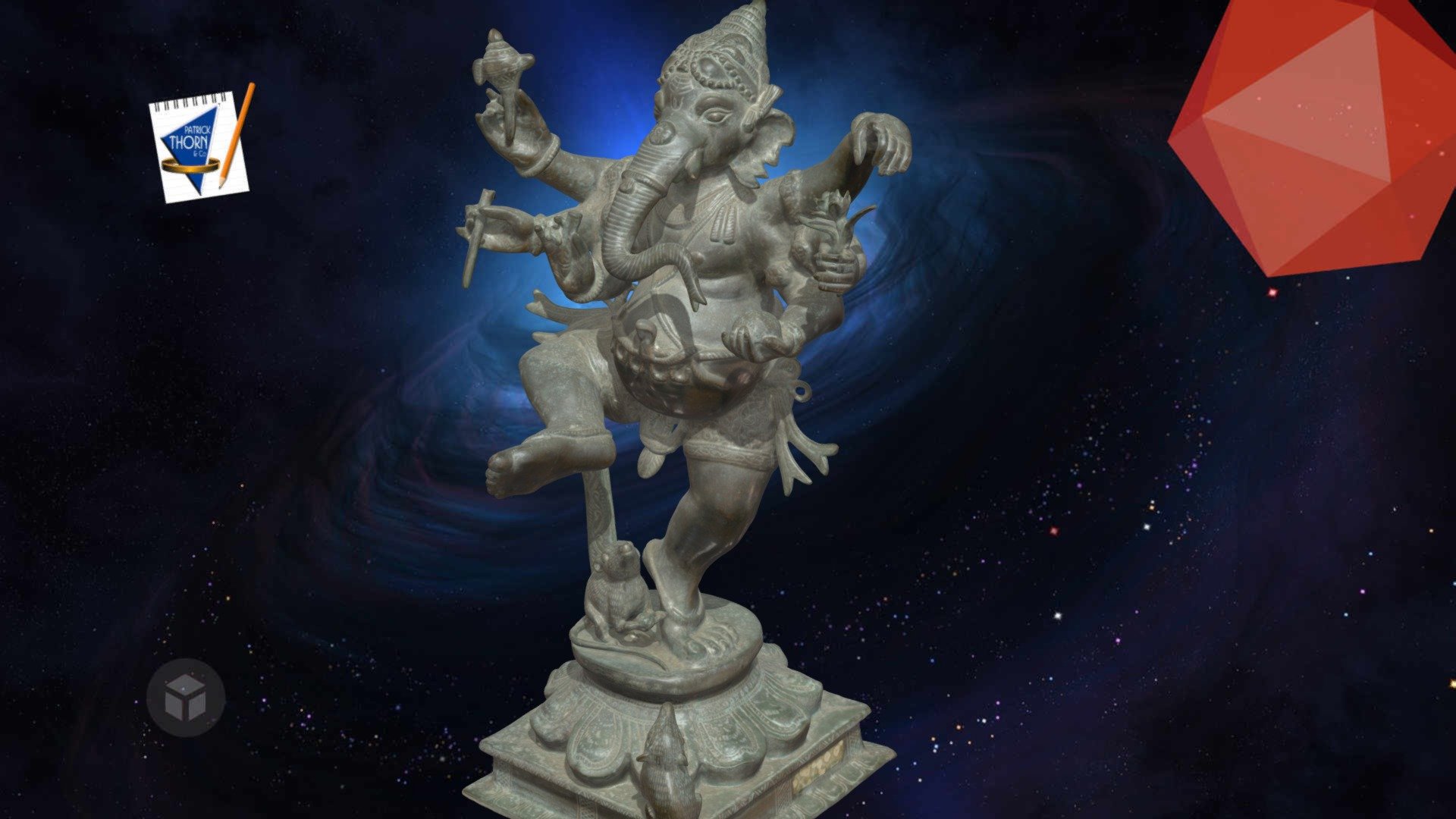 Scanned with Artec Leo by Patrick Thorn - Ganesh God Statue - 3D model by Patrick Thorn (@patrickthorn) 3d model