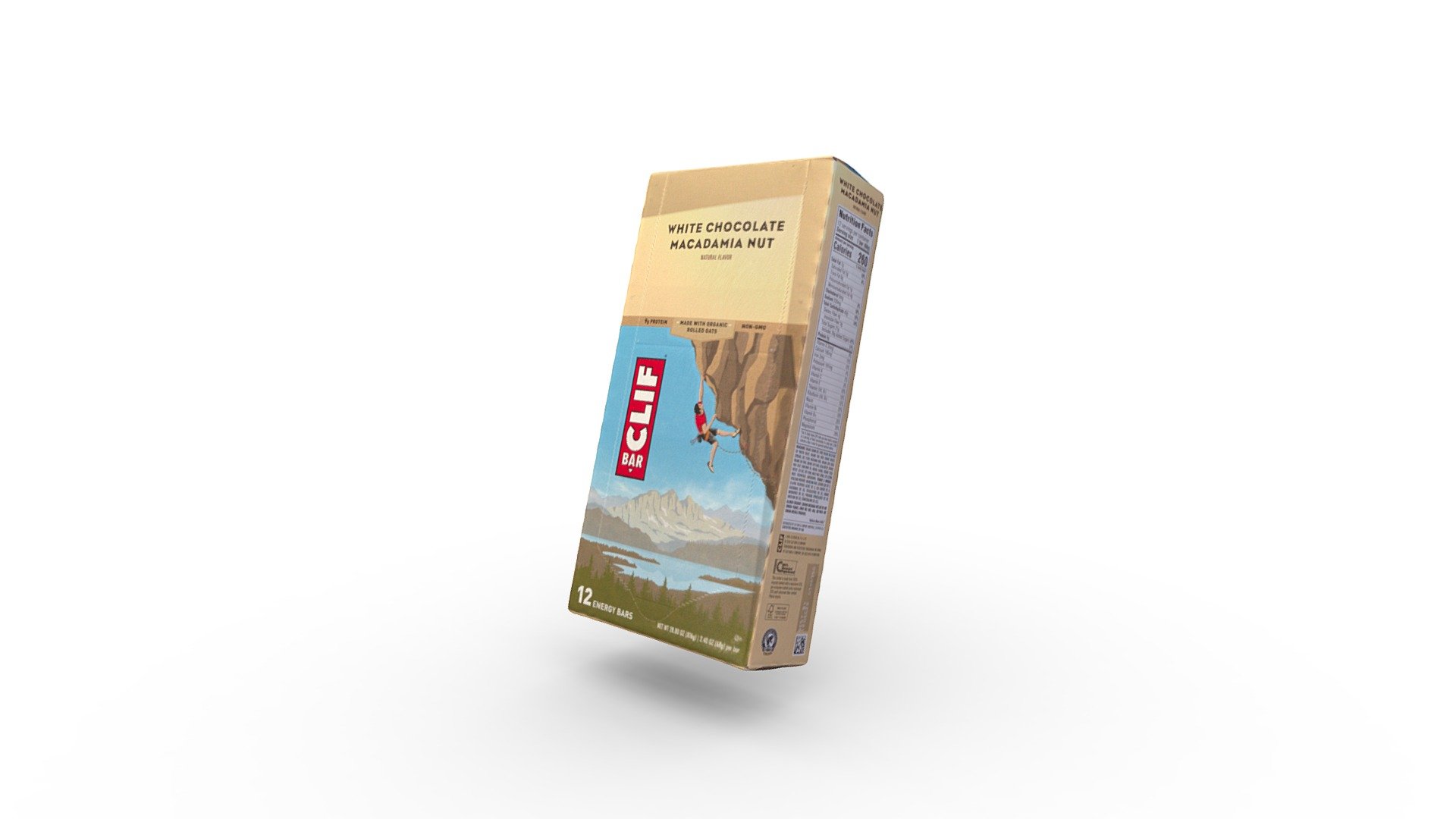 3D Scan of a 12 Pack of White Chocolate Macadamia Nut CLIF BAR

With organic rolled oats, macadamia nuts, and 9 grams of protein, White Chocolate Macadamia Nut Flavor CLIF BAR® is perfect for sustaining your energy wherever adventure takes you 3d model