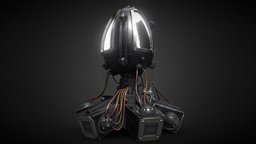 An Egg(weekly challenge) steampunk, challenge, egg, mechanical, chamber, realistic, downloadable, sketchfabweeklychallenge, substancepainter, blender, pbr, lowpoly, sci-fi, hardsurface, futuristic, free, download