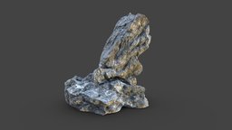 Rock 7-4 landscape, terrain, exterior, hill, mountain, cliff, ready, nature, game, pbr, low, poly, stone, rock, environment