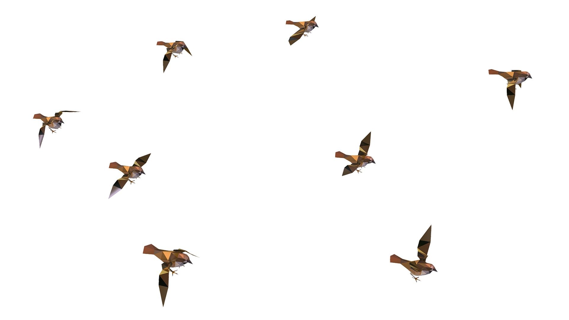 animated flock sparrow birds lowpoly art style - animated flock sparrow birds lowpoly art style - Buy Royalty Free 3D model by Oleg Shuldiakov (@olegshuldiakov) 3d model
