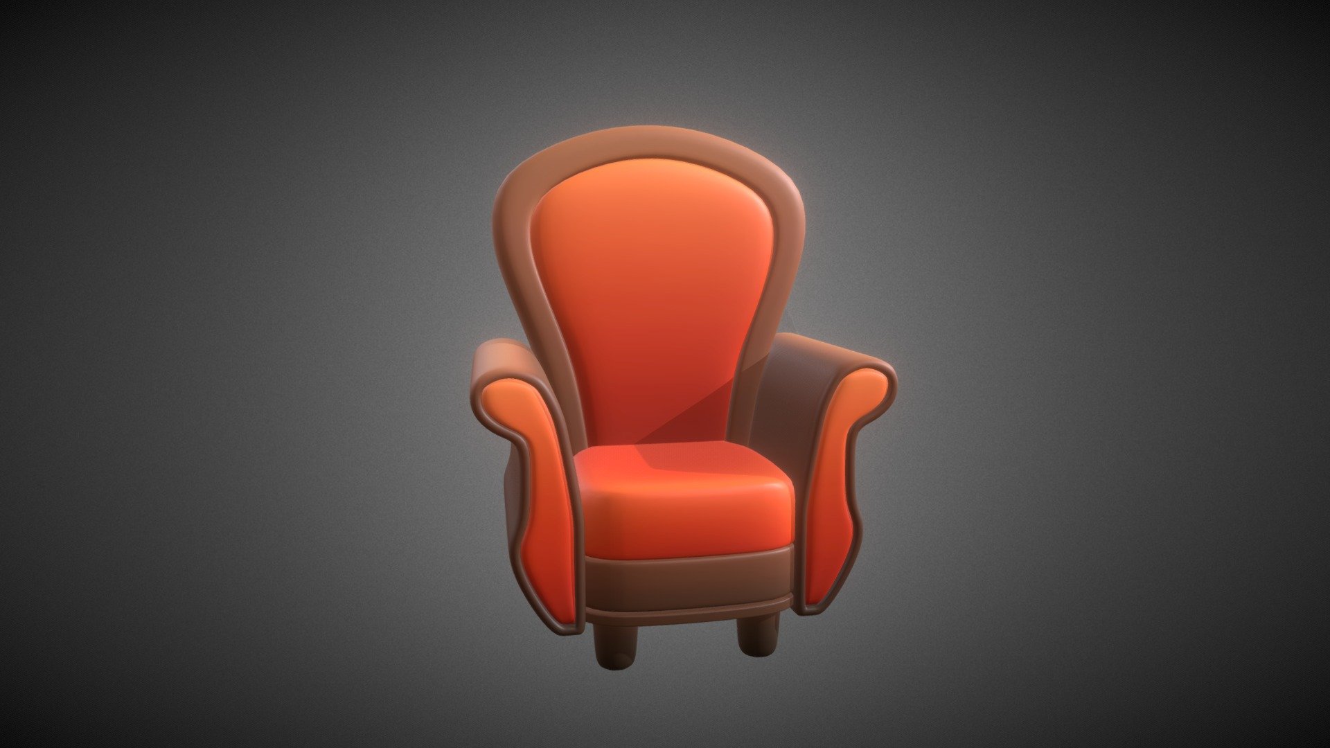 an props I made for a personal project - Cartoon Sofa - Download Free 3D model by nmhieu (@nmhieu081099) 3d model
