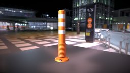 Traffic Delineator Flexipoller (750mm) low-poly orange, traffic, signal, game-ready, blender-3d, roadway, verkehr, road-sign, traffic-sign, 3dhaupt, verkehrszeichen, leitpfosten, flexipoller, real-world-scale, street-architecture, straen-probs, straenverkehrszeichen, deutsche-verkehrszeichen, german-traffic-sign, straenverkehr, verkehrsregeln, low-poly