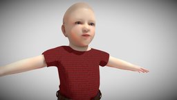 Child Rigged style, cloth, boy, children, child, clothes, rig, realistic, scanned, woman, scan3d, humans, 3d-model, gamesassets, character-model, fasion, character, asset, 3d, scan, 3dscan, man, human, clothing, rigged