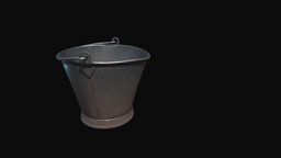 METAL BUCKET bucket, metal, old, iron, metallic