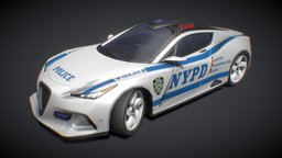 ZET ONE CONCEPT NYPD police, vfx, alpha, romeo, coupe, game-ready, nypd, game-asset, fbi, low-poly, game, vehicle, car, sport, concept