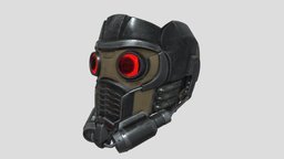 Star- Lord Mask marvel, photorealistic, vr, ar, realistic, star, lord, game-ready, optimized, unreal-engine, game-asset, game-model, low-poly-model, game-engine, unity, low-poly
