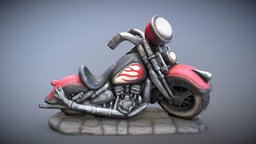 Cartoon Motorcycle motorcycle, photogrammetry, cartoon, polycam