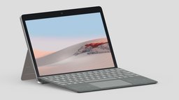 Surface Go 2 office, computer, device, pc, laptop, tablet, smart, electronics, equipment, headphone, audio, mockup, smartphone, cellular, android, ios, phone, realistic, cellphone, cheap, earphones, mock-up, render, 3d, mobile, home, screen