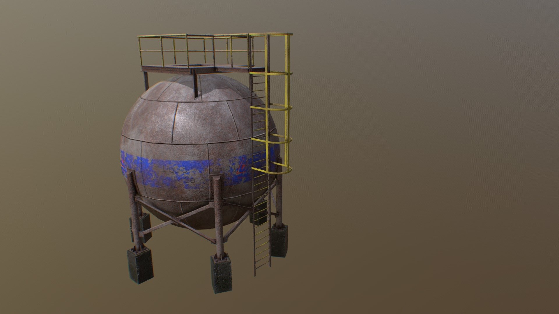 Model is included in 1 file formats FBX 
Tris Count Reactor -6672 tris

High quality PBR (metal roughness)4096*4096 textures in PNG:


Albedo;
Normal map;
Ambient oclusion;
Roughness;
Metallic.
 - Spherical Tank PBR - 3D model by en3my71 3d model