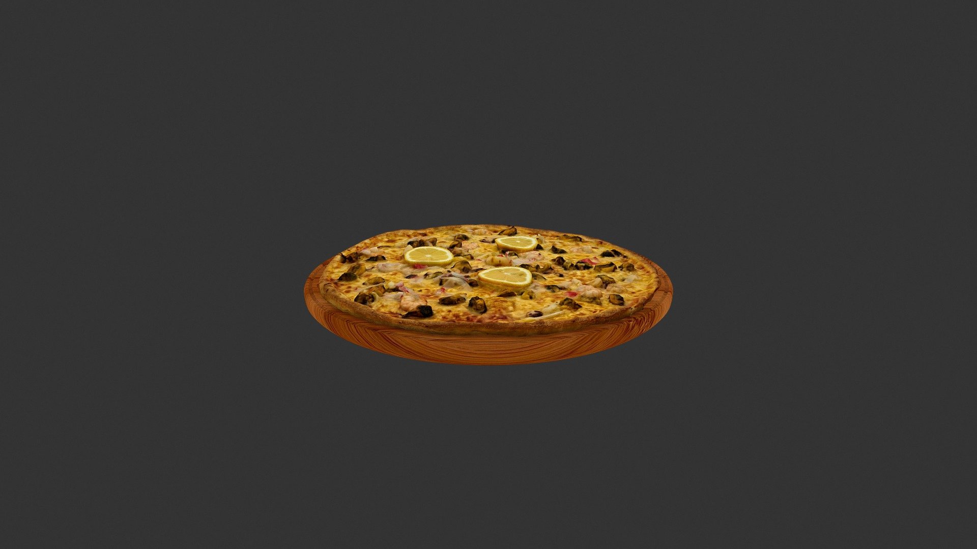 Second Mix Lemon Pizza - 3D model by alex.alexandrov.a 3d model
