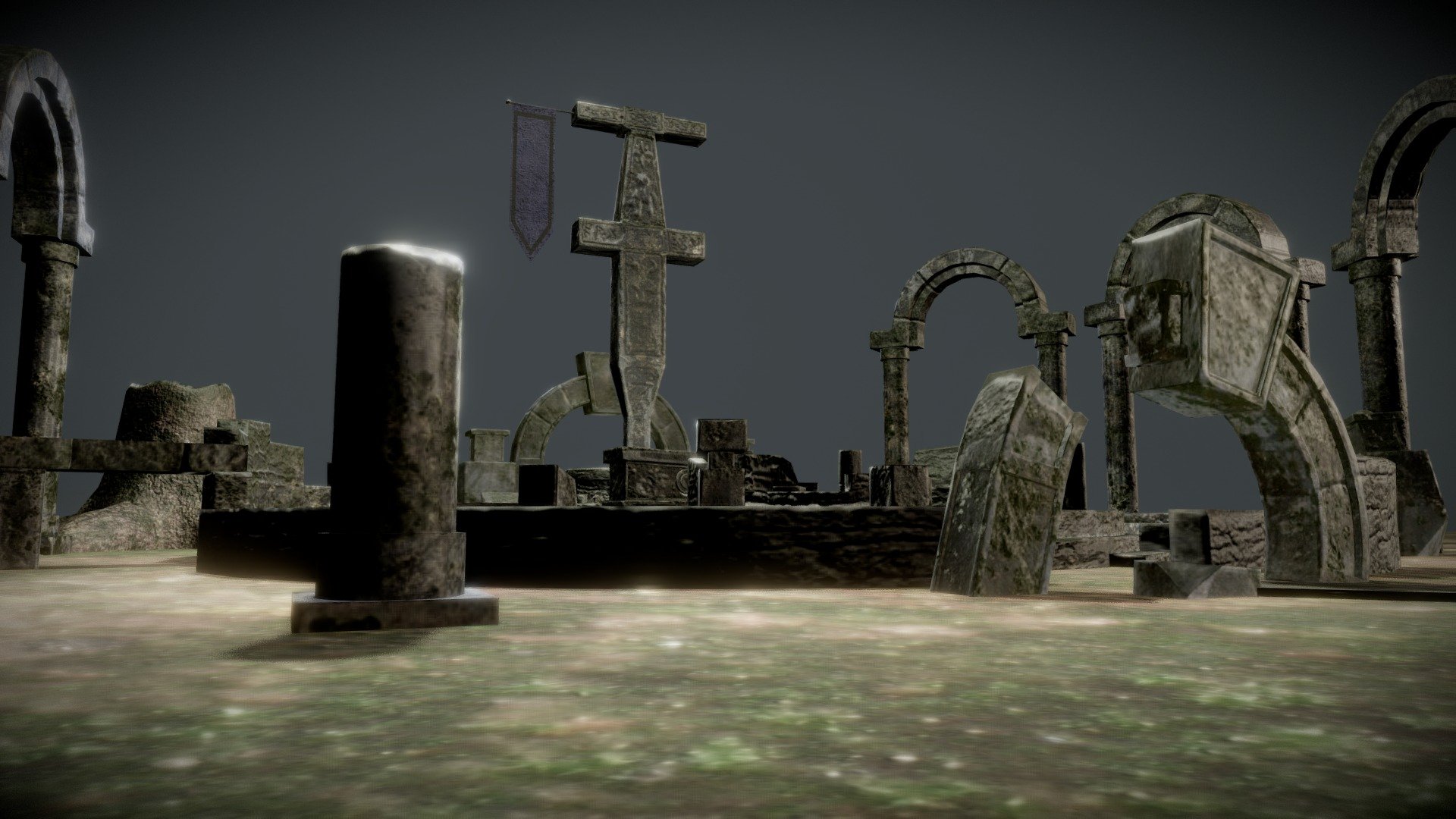 Ancient ruins of a long gone civilization 3d model