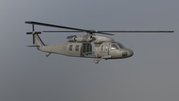 Low Poly Military Helicopter helicopters, military-vehicle, low-poly, lowpoly, helicopter