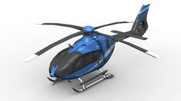 H135 Airbus Helicopter police, vehicles, airplane, pack, new, airport, emergency, aircraft, airbus, h, helicopters, helicopter-3d, helicopter-crash, h135, 3d, vehicle, air, car, helicopter