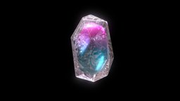 Fantasy magic crystal low poly