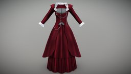 Female Victorian Steampunk Dress victorian, steampunk, red, historic, fashion, girls, long, era, christmas, skirt, coat, western, dress, buster, gown, realistic, beautiful, costume, womens, elegant, outfit, female