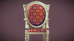 Baroque Style Chair classic, baroque, rady, game, pbr, chair