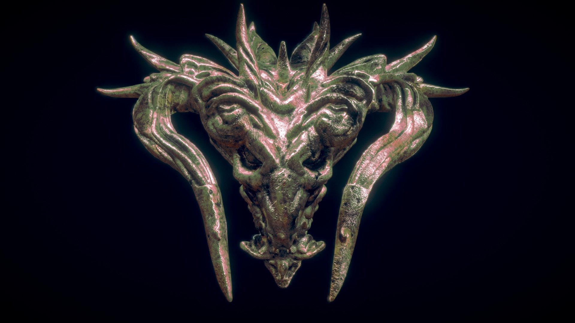 Fantasy Dragon shaped Decoration artifact. Ideal for using in walls, doors/entrances, and other similar usages.
Textures are 4K and exported for use in UE4

Triangles count is: 90K,

Textures are consistent of base color, normal maps, ambient occlussion/roughness &amp; metalic - Dragon Head Artifact Decoration - Buy Royalty Free 3D model by Manthos.Lappas 3d model