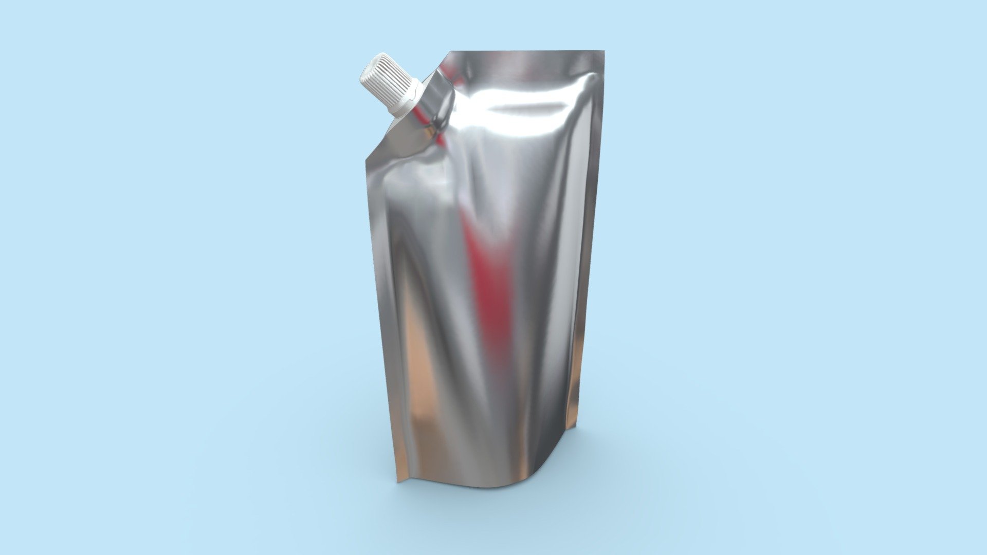 Doypack Foil Food Or Drink Bag Packaging With Spout Lid - Doypack - 3D model by infokaro 3d model