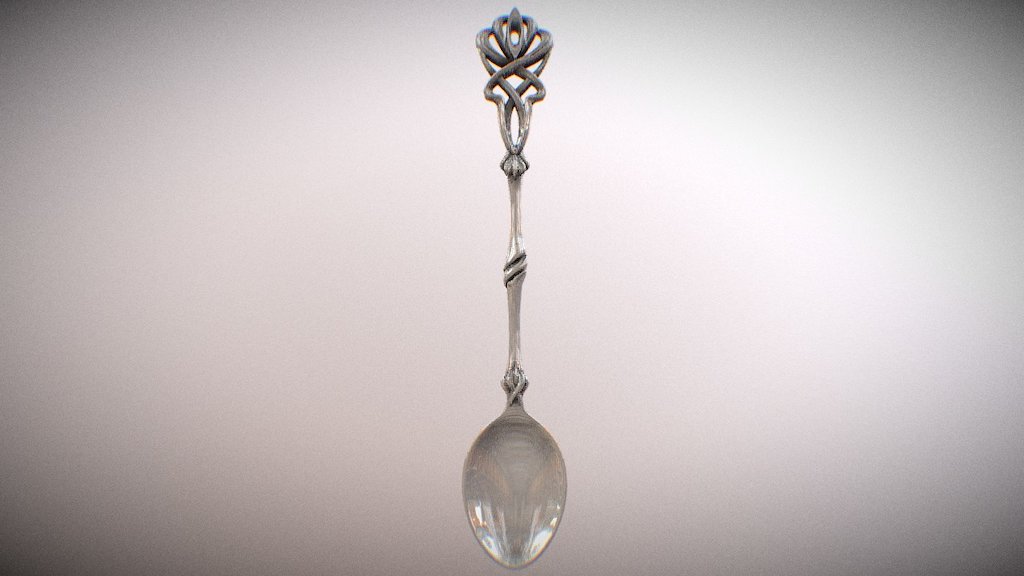 Spoon image of a flower - 3D model by Mihail Burmistrov (@mishkin79) 3d model