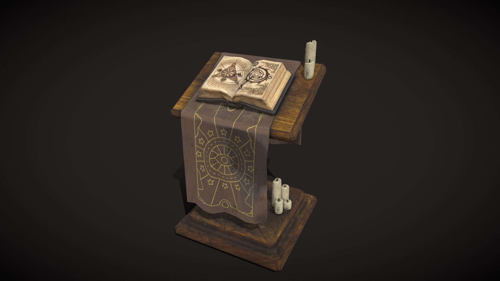 Wizard Book Stand - Wizard Book Stand - Download Free 3D model by Asylum Nox (@peter.pottiez) 3d model