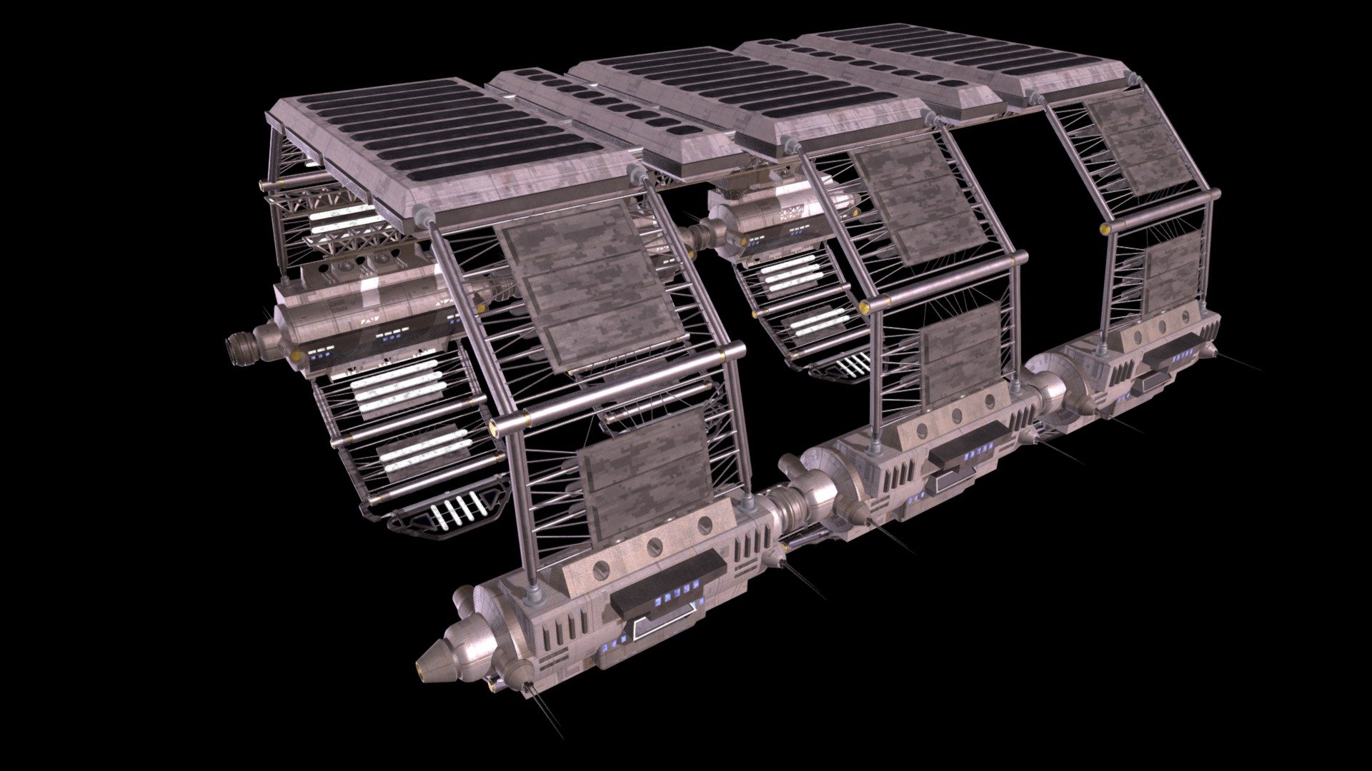My 3D model of an NX-era drydock (from the 22nd century), as first seen in Star Trek: Enterprise season 2. Based on references of the Columbia's Orbital Drydock Facility 314 Station 18 A by Robert Bonchune.

You can purchase it here: https://ko-fi.com/s/c4f8dc6f99 - Orbital Drydock Facility (Star Trek: Enterprise) - 3D model by Pundus Art (@Pundus_Art) 3d model