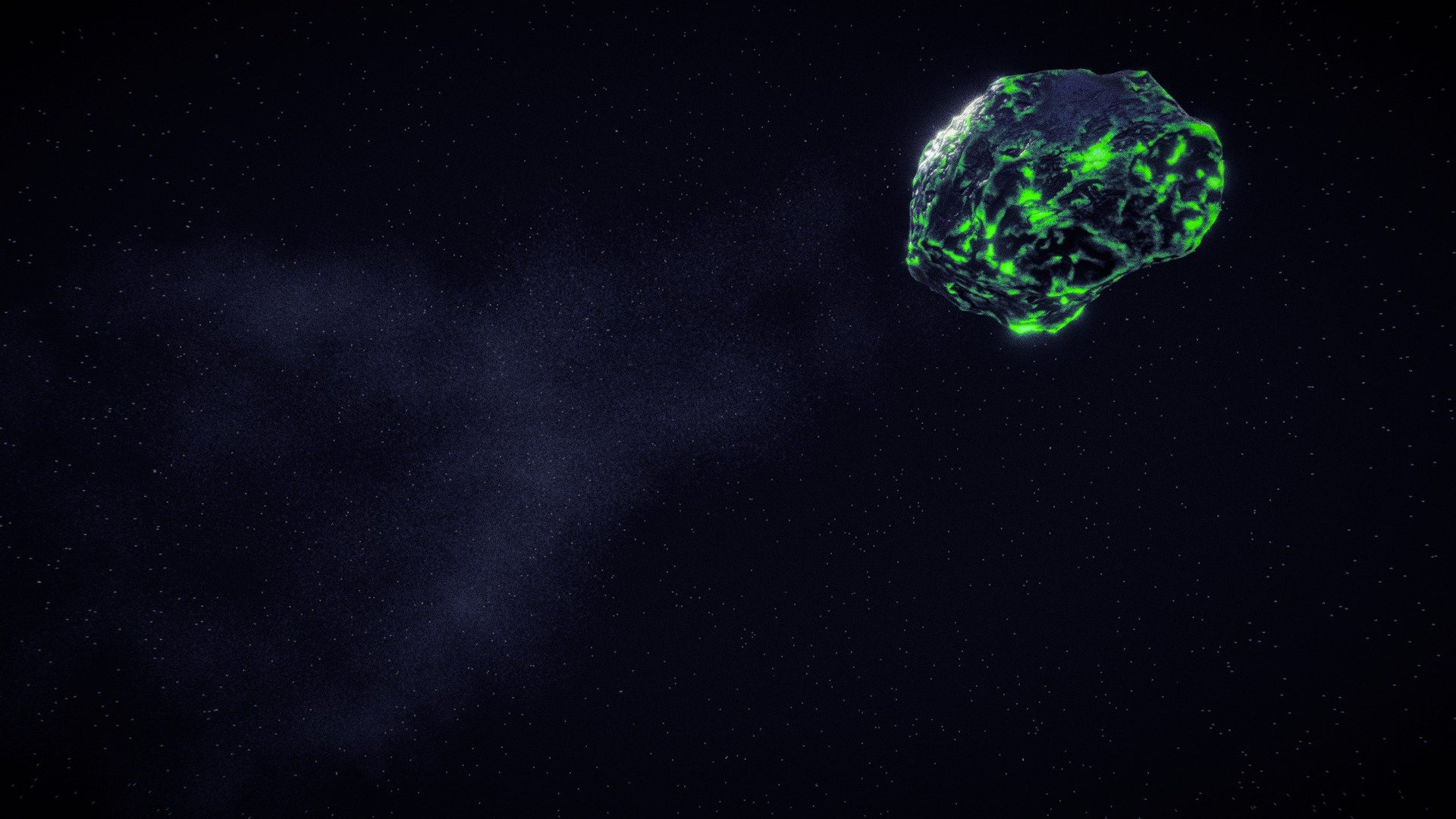 Meteorite with starry sky (animated) - 3D model by Igor Svirelkin (@igsvi) 3d model