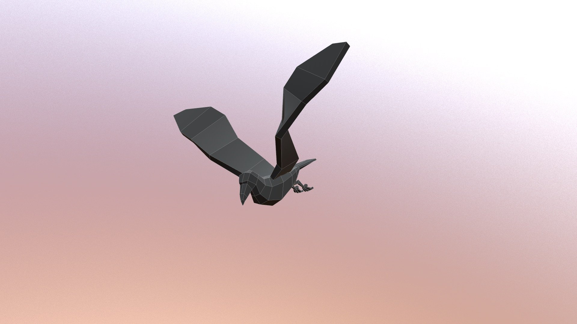 Low poly rig of a crow made for a project in maya 3d model