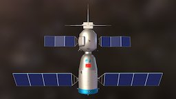 Shenzhou V celestia, spacecraft, earth, 3d, c4d