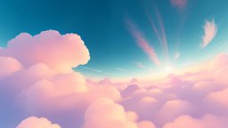 Stylized Cloudy Sky 010 scene, sky, 360, clouds, level, rose, day, sunny, panorama, leveldesign, casual, dreamy, 6k, wallpaper, skybox, cloudy, cubemap, cartoon, stylized, blue, anime, environment, noai, createdwithai
