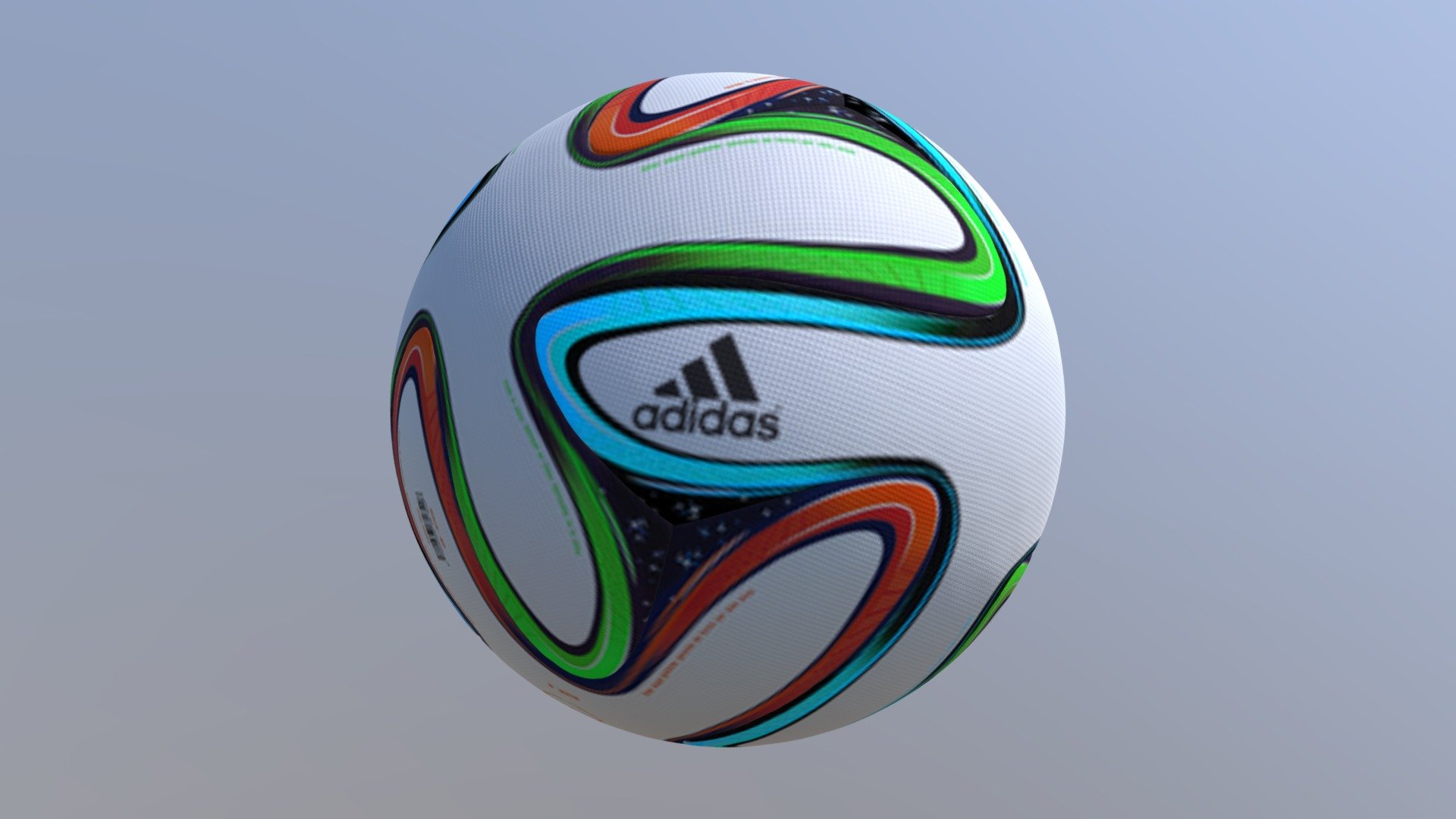 Brazuca Soccer Ball World FIFA Cup Brazil 2014 - Brazuca Soccer Ball - Buy Royalty Free 3D model by Emilio.Gallo 3d model