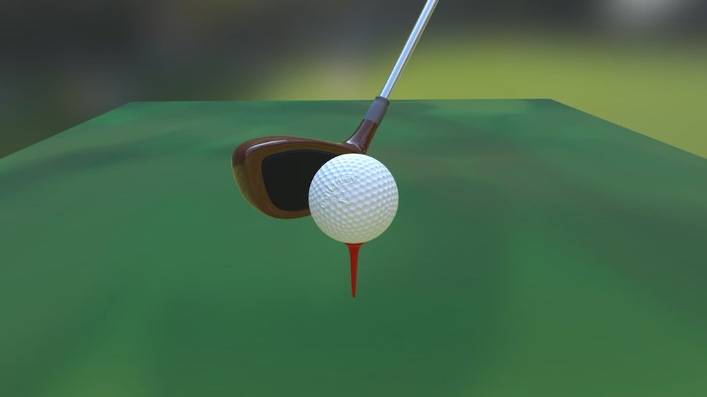 Simply scene with of golf club.

This is the original version with cycles https://www.blender.it/wp-content/uploads/rtMedia/users/3345/2017/01/golf.png - Golf - 3D model by trinciatore92 3d model