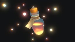 Fire magic potion. Prop prop, 3dcoat, props, potion, asset, game, 3d, blender, blender3d, gameasset, magic