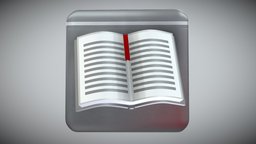 3D Book Icon symbol, icon, manual, instructions, buch-icons, 3d-bookicon, book