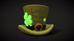 Lucky_To_Be_Irish_Hat green, hat, grass, clothes, clover, furniture, foliage, irish, decor, tophat, clovers, stpatricksday, stpattysday