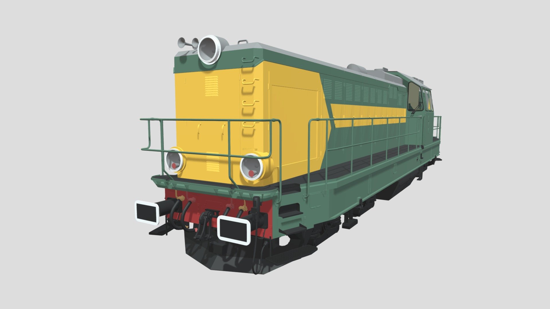 LDE1300 built by FAUR Bucharest for the Polish State Railways (PKP) - FAUR LDE1300 (SP32) - 3D model by Szakal (@Grabka) 3d model