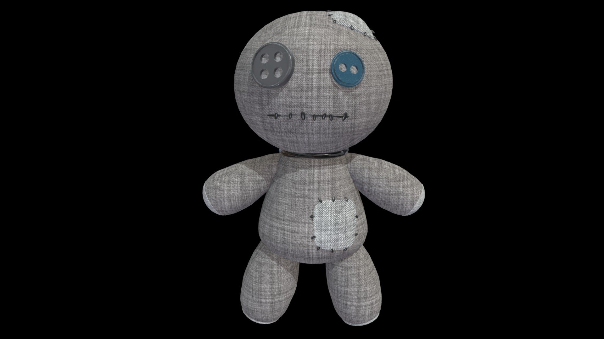A cute little voodoo doll I modelled in Maya and then took into Substance Painter to texture 3d model