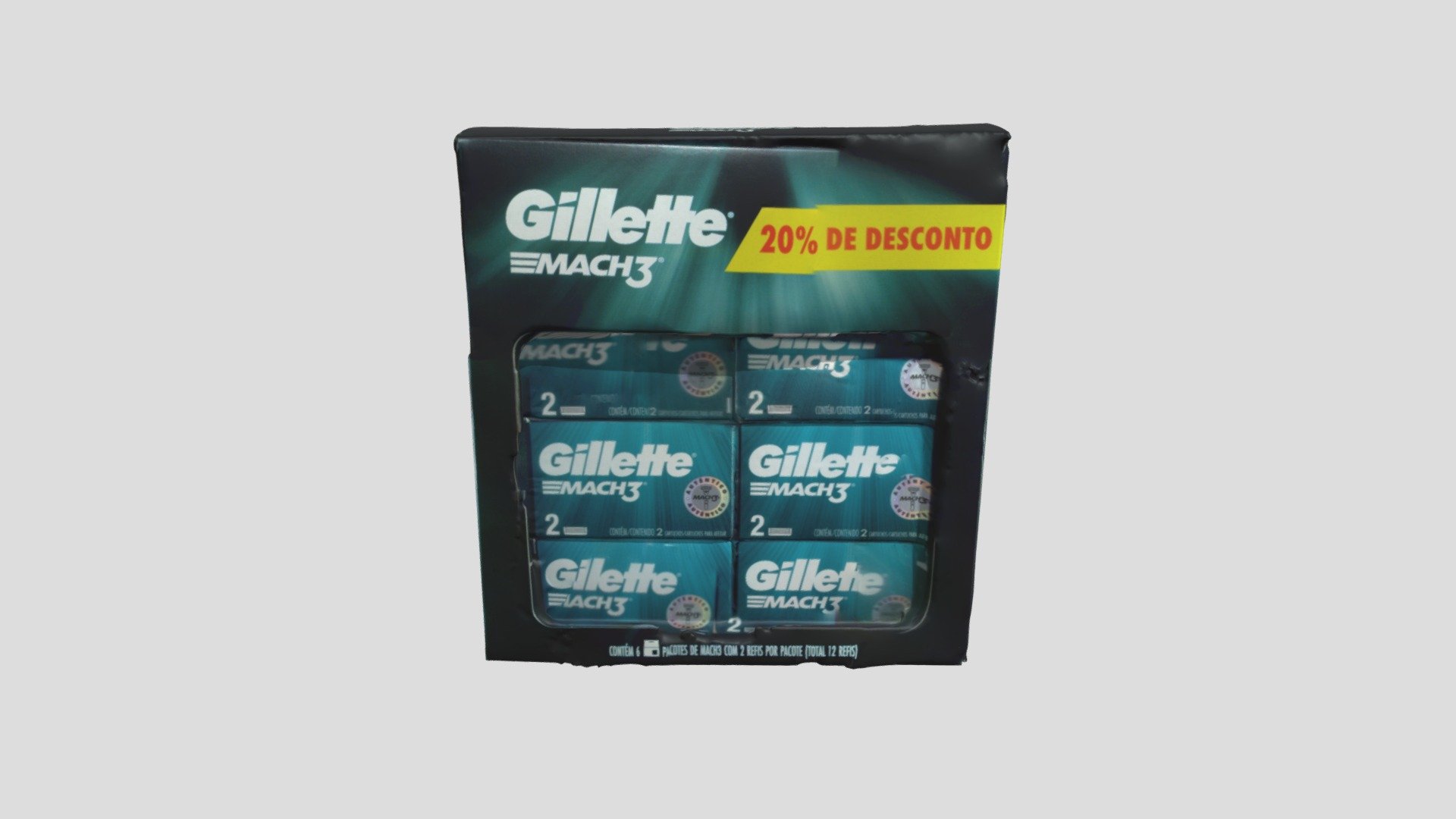 PROCTER - (H) Gillette mach3 6 pacotes - 3D model by 42LabsCS 3d model