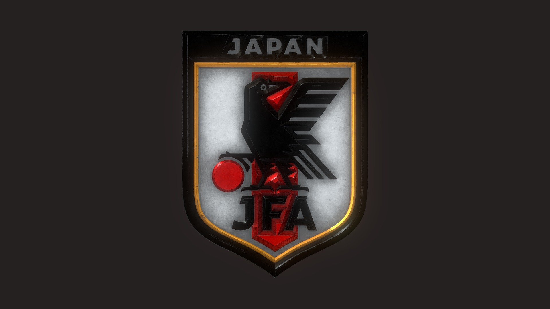 3D stylized badge of Japan national football team, one of the teams qualified for the FIFA World Cup 2022.

This event it’s scheduled to take place in Qatar from 21 November to 18 December 2022

Made with Blender and Substance Painter 3d model