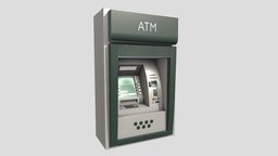 ATM (Game-ready model) atm, ready, bank, realistic, game, pbr, low, poly