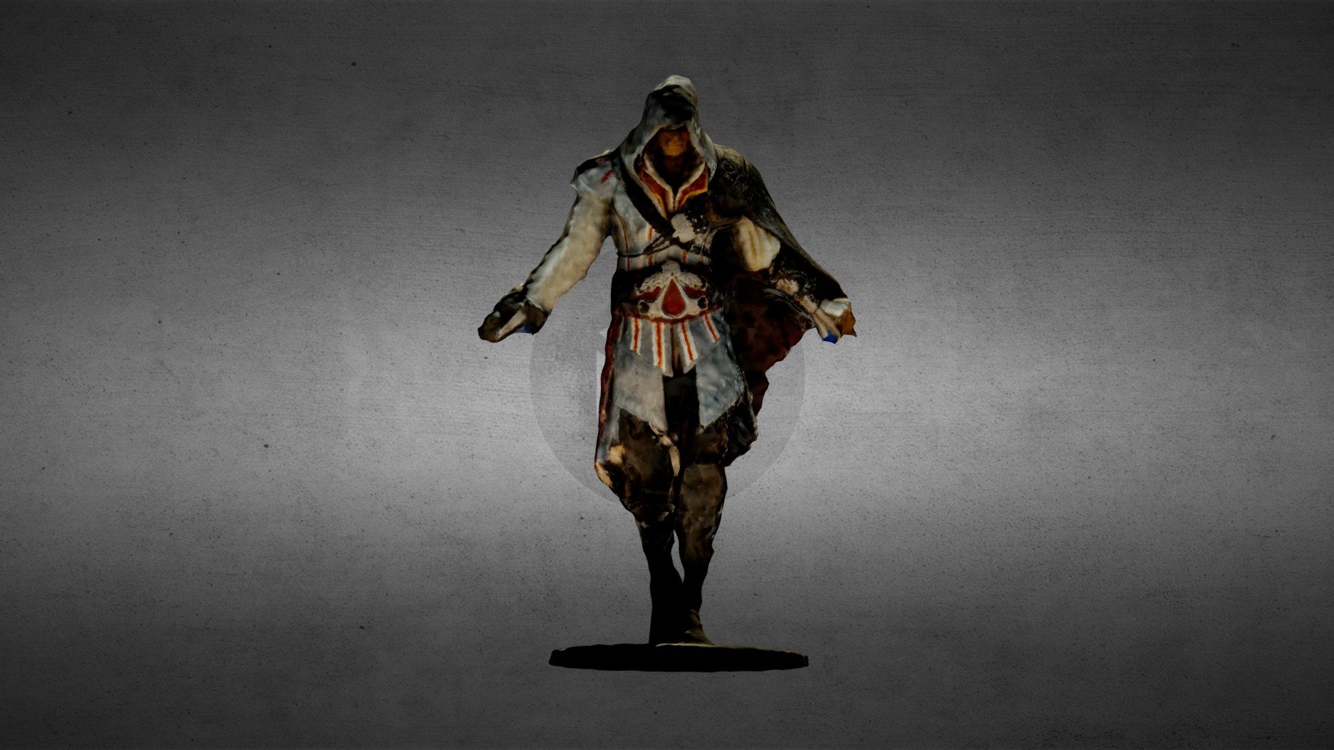 3D model of Ezio Auditore da Firenze that we realised in Poznań University of Economics. 

The edit was done in Meshroom and Meshlab to achieve clean model 3d model