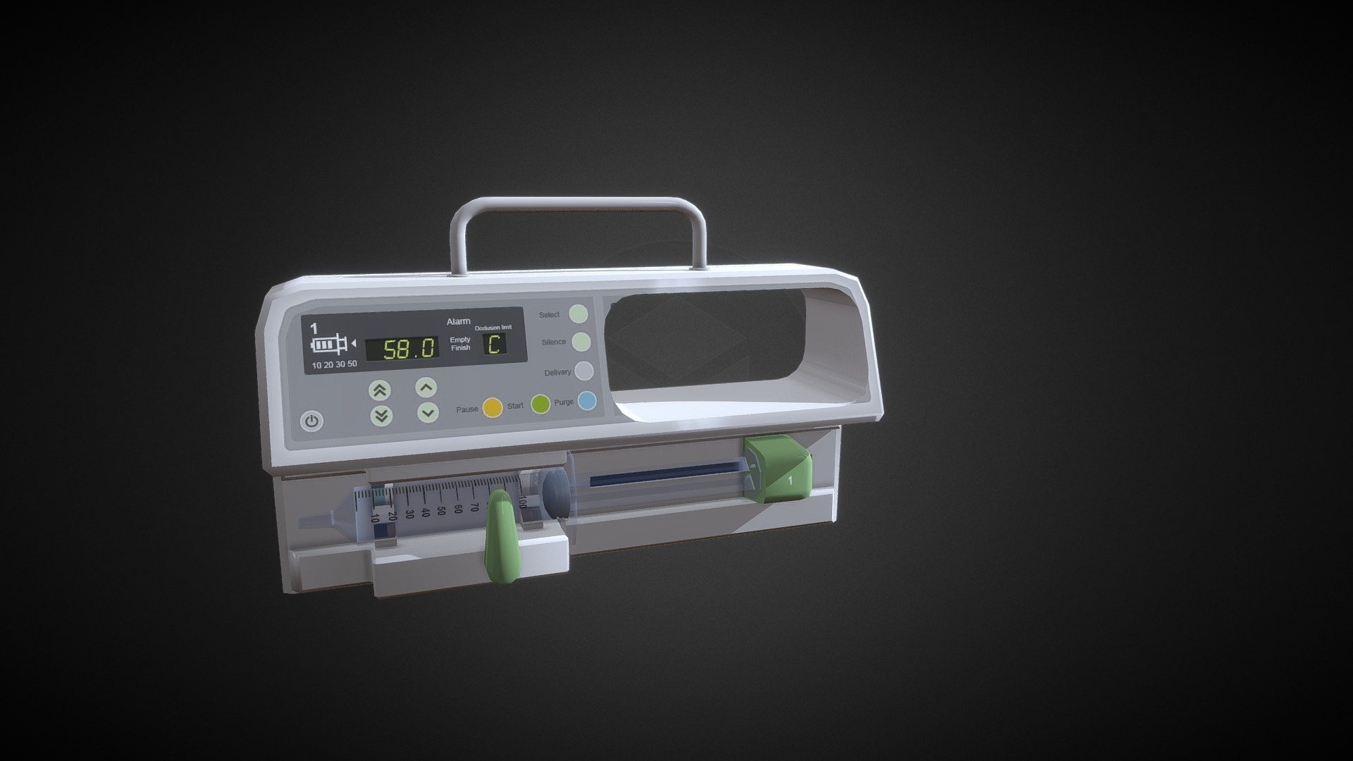 Pump syringe - Buy Royalty Free 3D model by ebdkhai 3d model