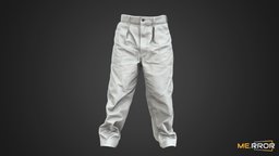 [Game-Ready] Light gray Pants topology, style, fashion, pants, stylish, ar, gray, fabric, casual, low-poly, photogrammetry, lowpoly, 3dscan, gameasset, light, gameready, casual-fashion, noai, fahsion-scan