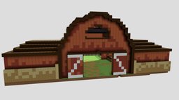 Minecraft Barn barn, farm, mineways, minecraft, village