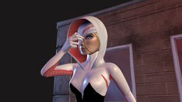 Spider Gwen comics, spider-gwen, 3dsmax, characters